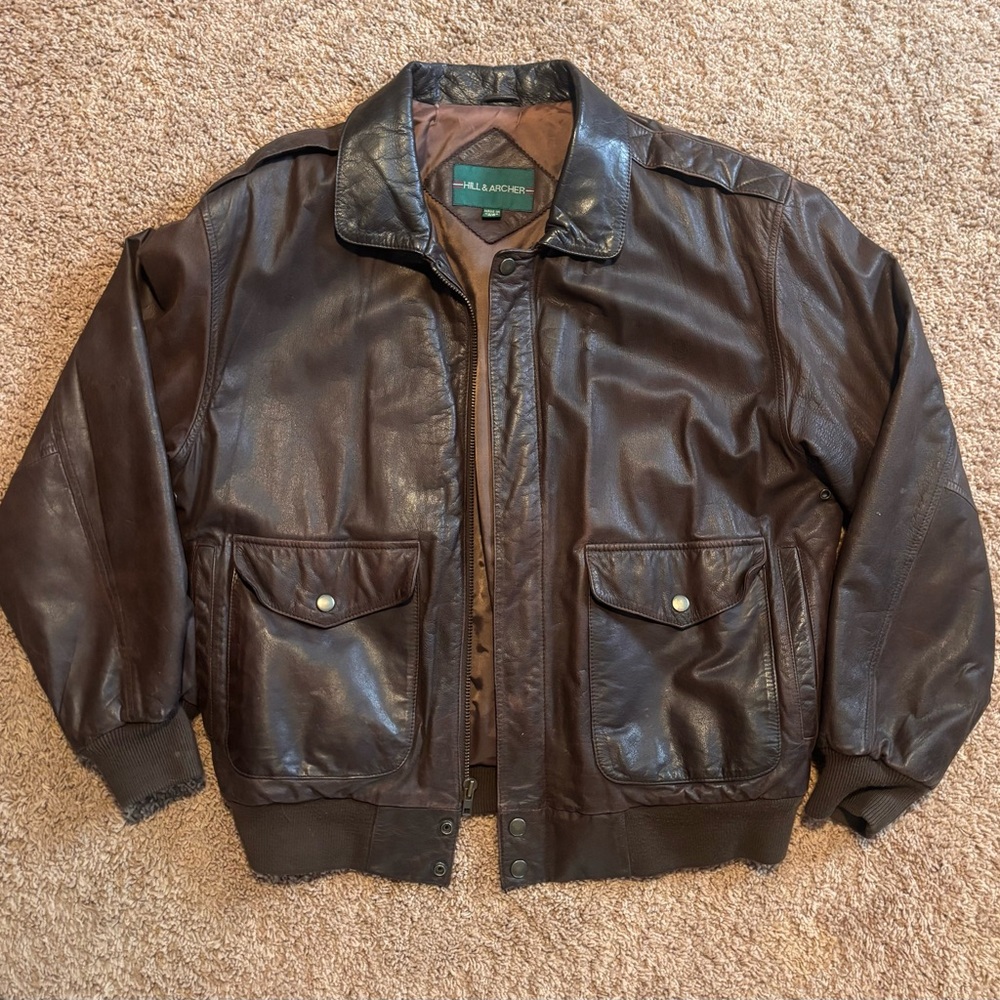 Hill and Archer Brown Leather Jacket